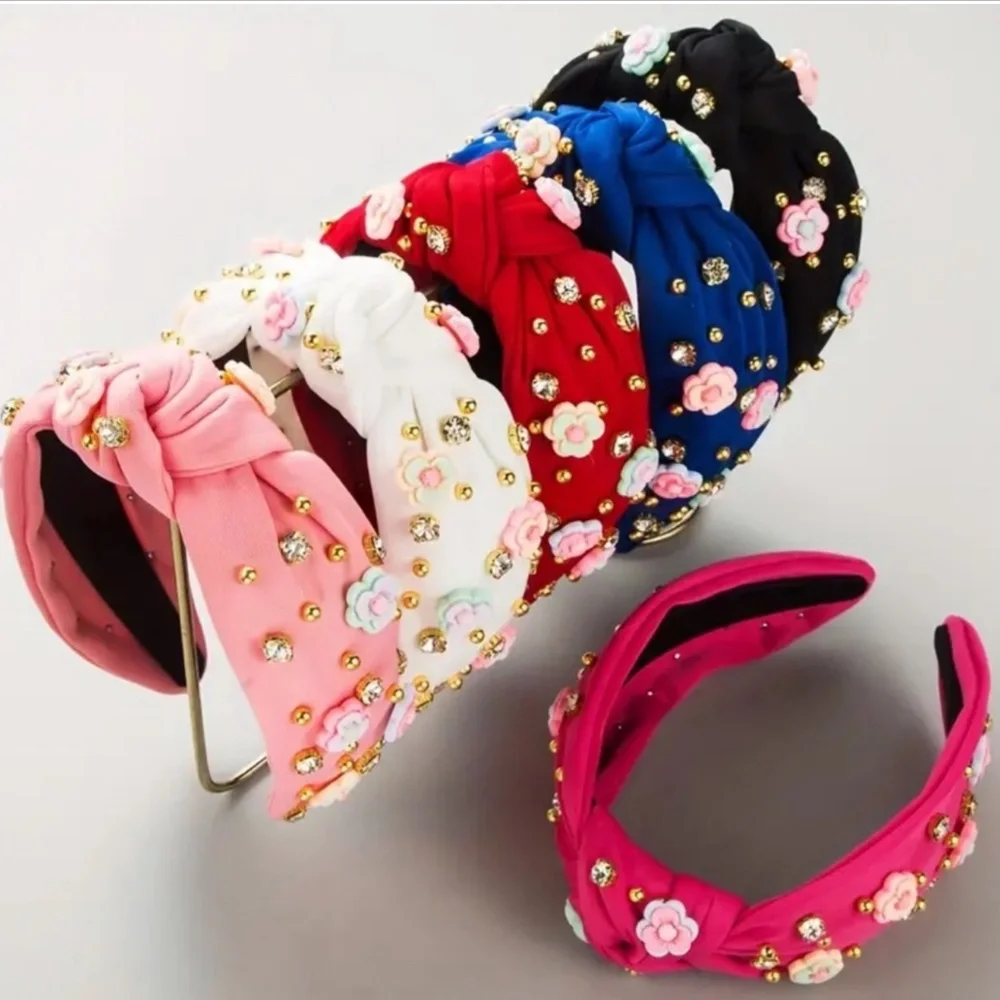 414. The Flower Power 🌺 Topknot Headbands - Picture 3 of 3